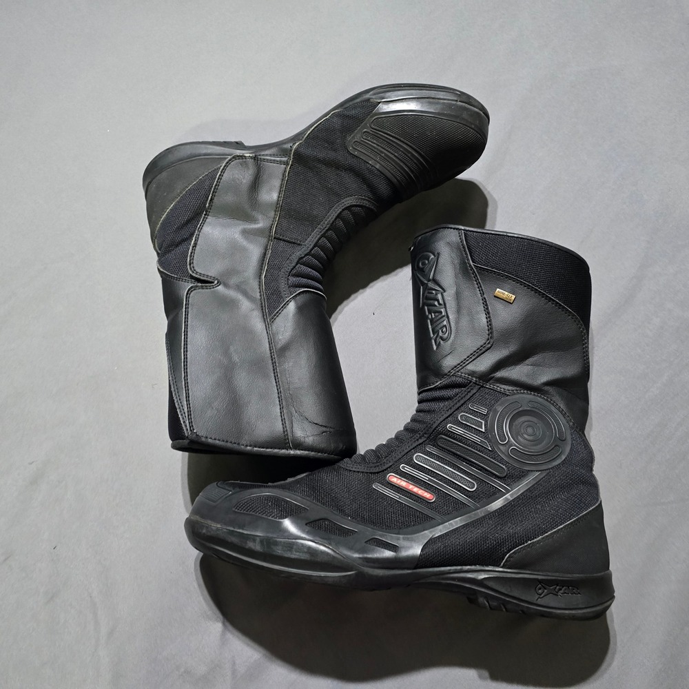 Oxtar Air Tech Motorcycle Boots Mens 48 Black Gore-Tex XCR Touring Racing Gear - Picture 2 of 14